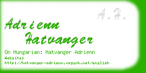 adrienn hatvanger business card